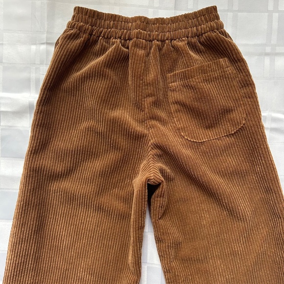 Zara Kids Brown High Waist Wide Leg Brown Corduroy Pants - Picture 15 of 16